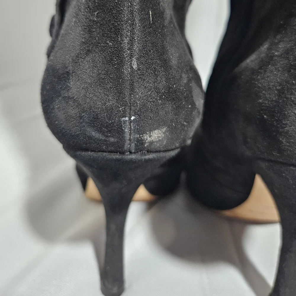 Dolce & Gabbana Designer Black Suede Sexy Zip Up Knee High Boots Size 39/8.5 - Picture 12 of 14